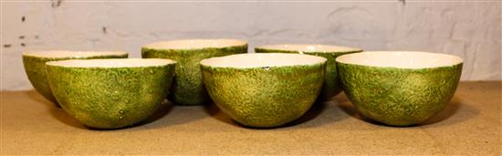 Appraisal: Sale Lot A Set of Twenty-Three Melon Form Bowls Diameter