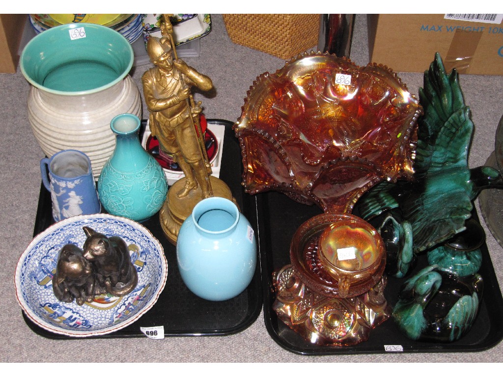 Appraisal: Lot comprising two trays of assorted items to include carnival