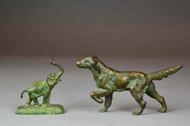 Appraisal: Bronze Animalier Figures Possibly AustrianTo include a Setter dog and