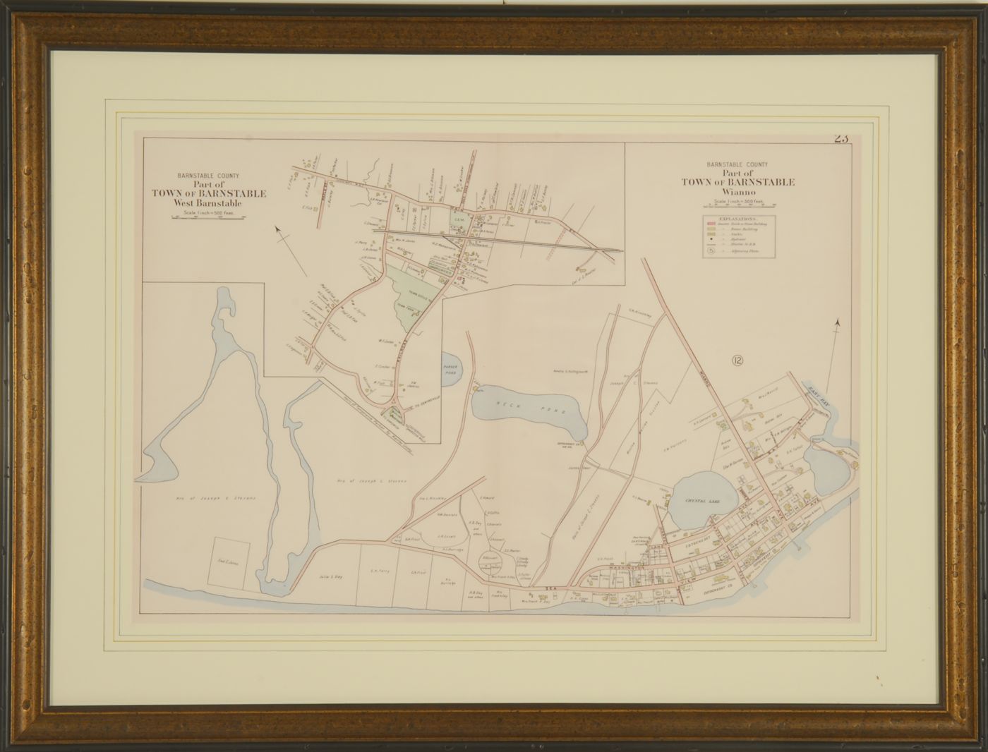 Appraisal: FRAMED COPY OF A LATE TH CENTURY MAP th CenturyPart