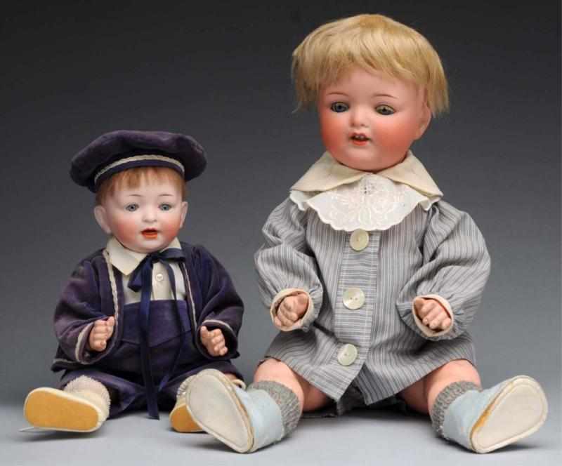 Appraisal: Lot of Bisque Character Dolls Hertel Schwab baby with sleeping