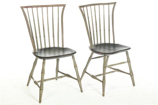 Appraisal: PAIR OF BAMBOO WINDSOR SIDE CHAIRS New England early th