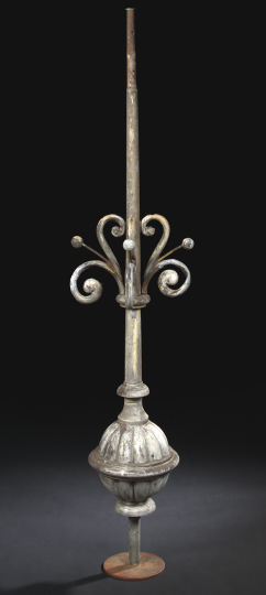 Appraisal: French Galvanized Metal Architectural Ornament late th century the tubular