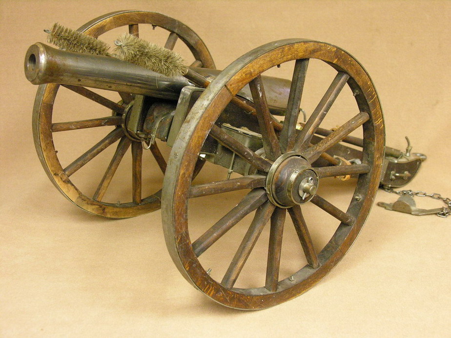 Appraisal: MINIATURE WORKING CANNON Marked Spain - black powder only we