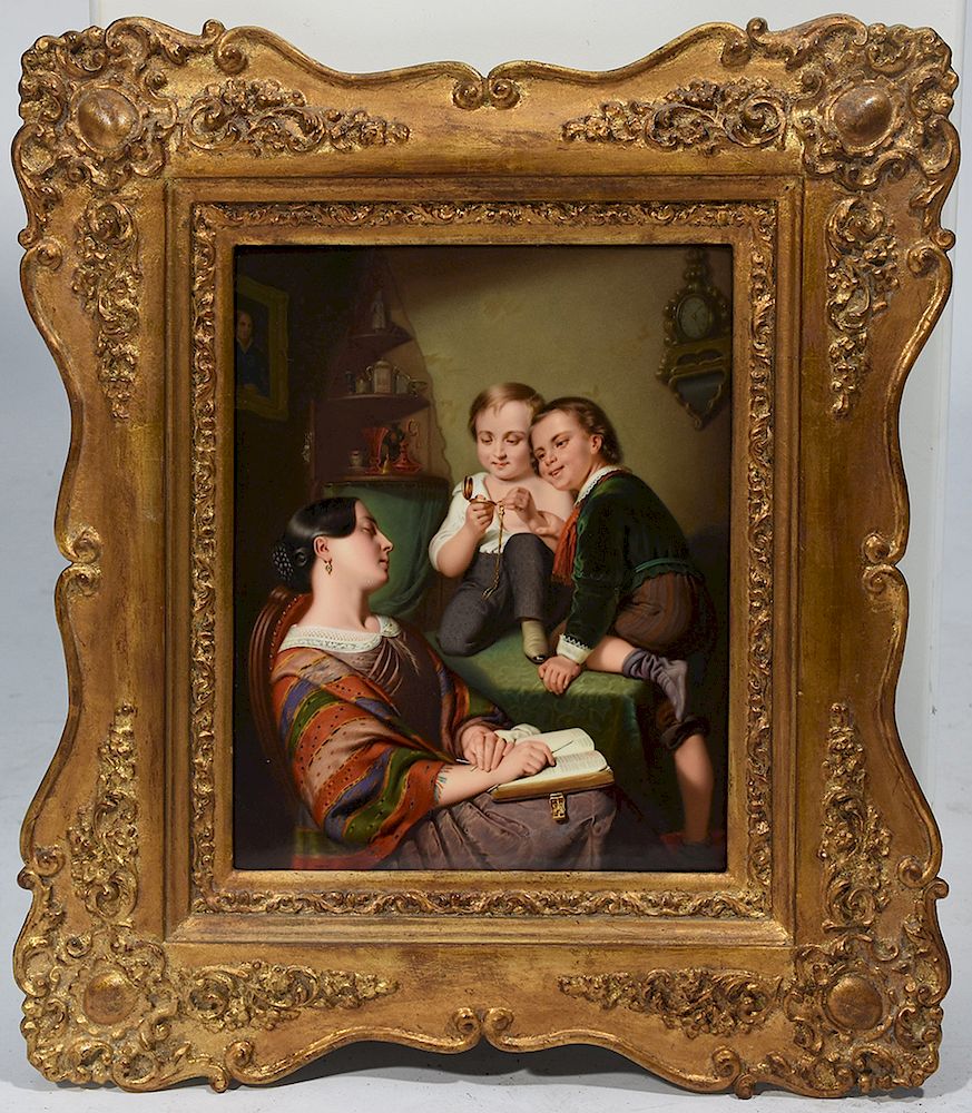 Appraisal: Berlin th C hard paste porcelain plaque with unusual subject