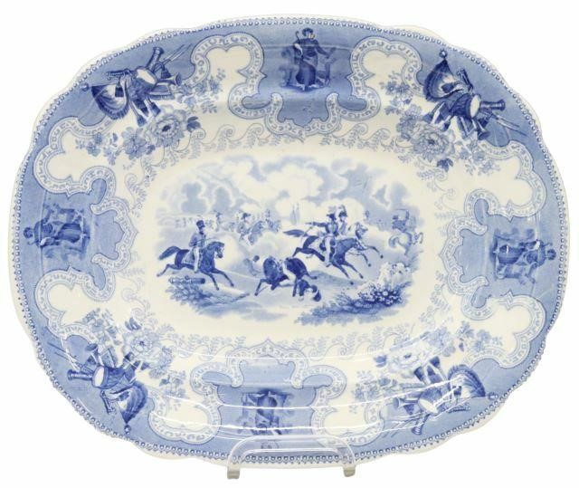 Appraisal: Scarce English Staffordshire serving platter in the Texian Campaigne pattern