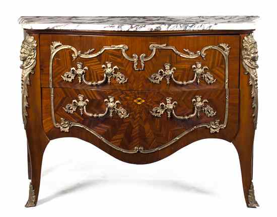 Appraisal: A Louis XV Style Gilt Metal Mounted Commode having a