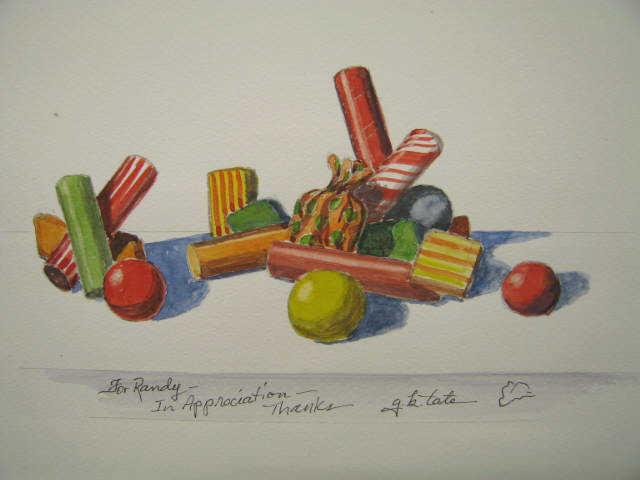 Appraisal: Gayle Blair Tate Watercolor of Candy well listed artist approximately