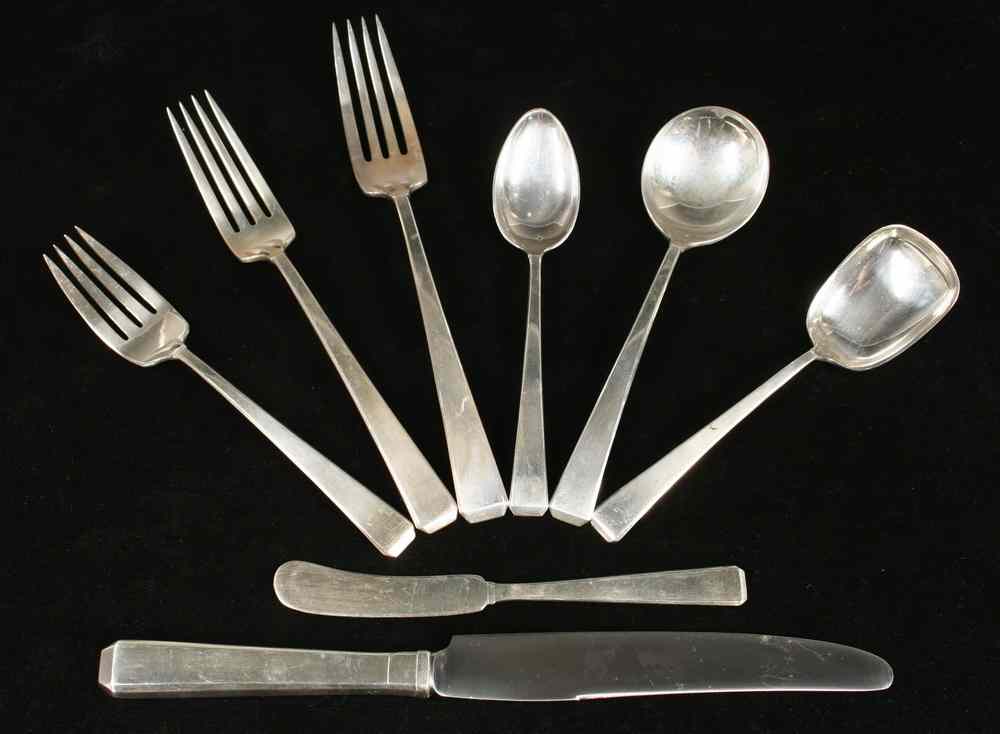 Appraisal: CASED SET STERLING SILVER FLATWARE - pc Towle Craftsman Pattern