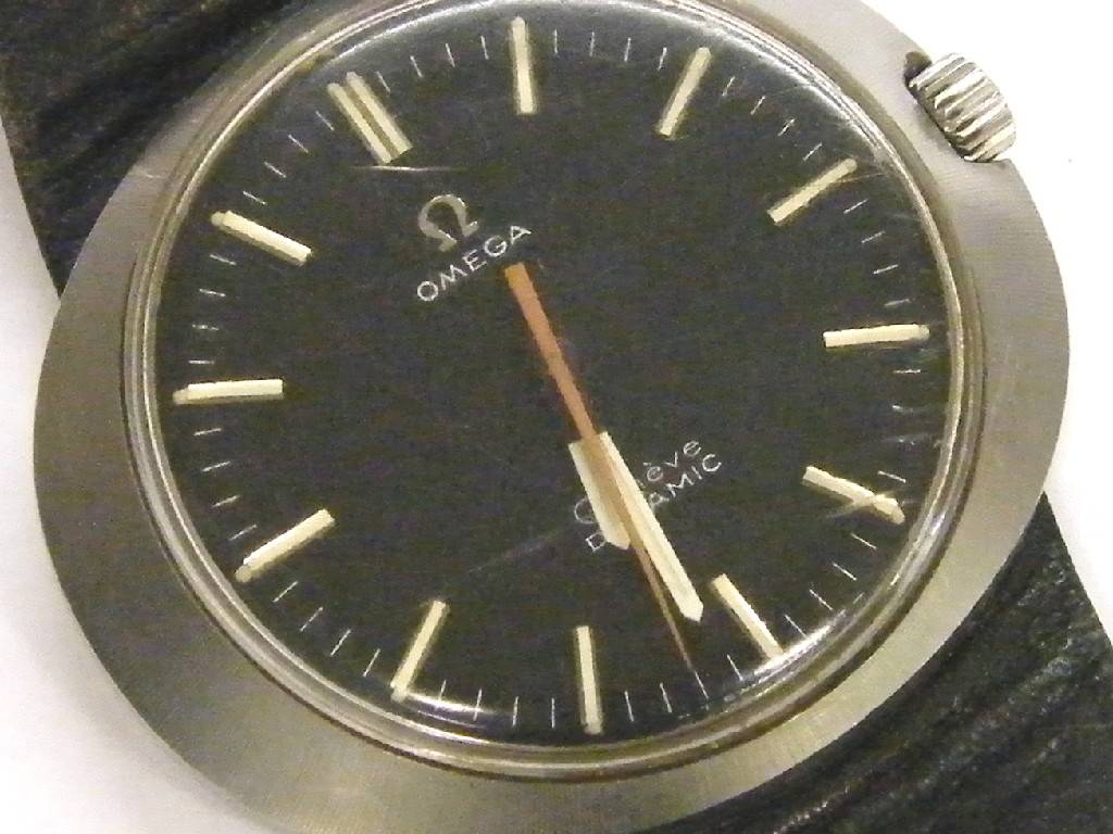 Appraisal: Omega Dynamic s stainless steel gentleman's wristwatch the black dial