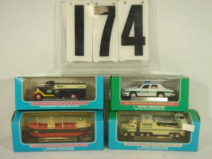 Appraisal: Lot of Miniature Hess Trucks Set of First Truck Patrol