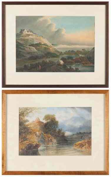 Appraisal: Two English School Watercolors th centurythe first by James Baker