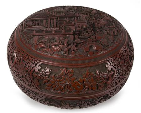 Appraisal: Chinese Cinnabar Lacquer Box Estimate -