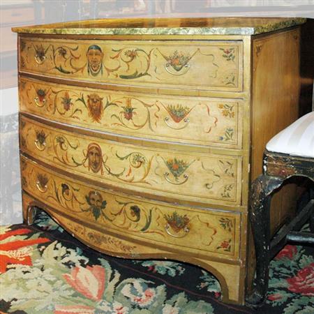 Appraisal: George III Style Painted Chest of Drawers Estimate -