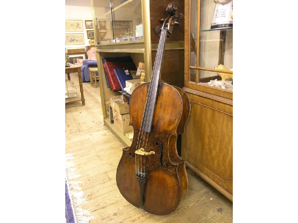 Appraisal: A cello probably late th century single piece back turned