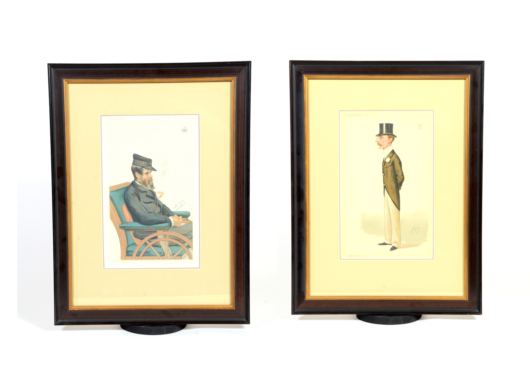 Appraisal: TWO VANITY FAIR CHROMOLITHOGRAPHS England th century Vincent Brooks Day