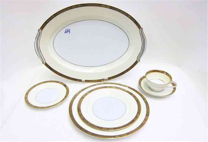 Appraisal: PIECE SET NORITAKE CHINA in the ''Goldkin'' pattern comprised of