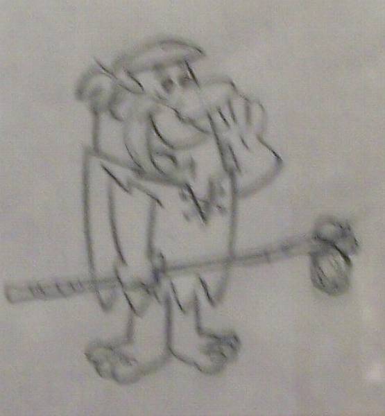 Appraisal: A Hanna-Barbera animation drawing from The Flintstones s pencil on