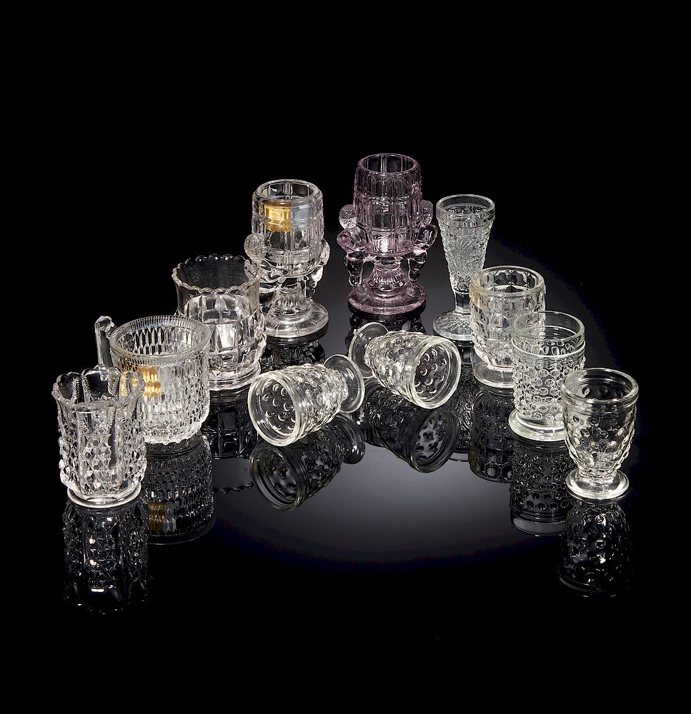 Appraisal: Eleven Small Pressed Glass Items Eleven assorted small pressed glass