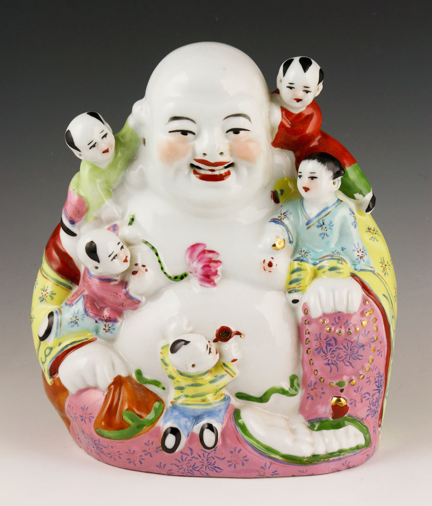 Appraisal: - Chinese Porcelain Budai Chinese Budai figure porcelain h Provenance