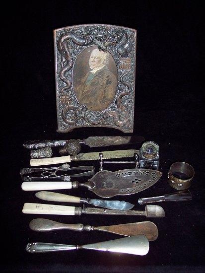 Appraisal: A pierced fish server and sundry plated items etc