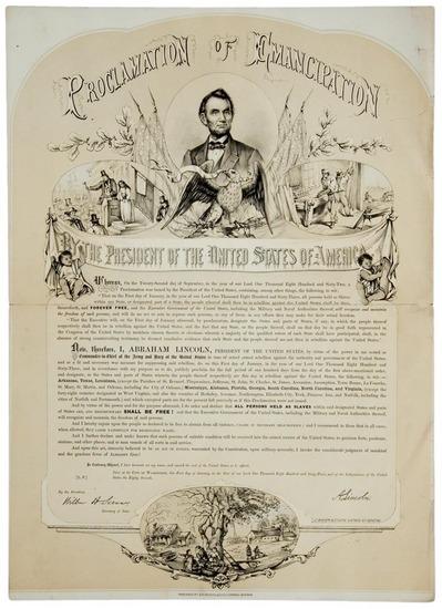 Appraisal: EMANCIPATION PROCLAMATION Proclamation of Emancipation By the President of the