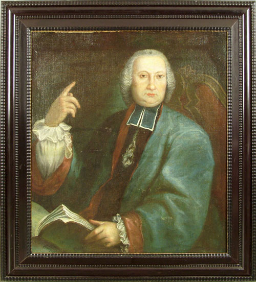 Appraisal: Continental oil canvas portrait of a gentleman th c x