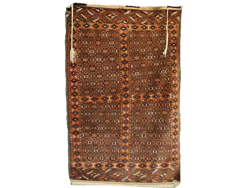 Appraisal: Turkoman 'Yomut' ensi rug nd quarter th century