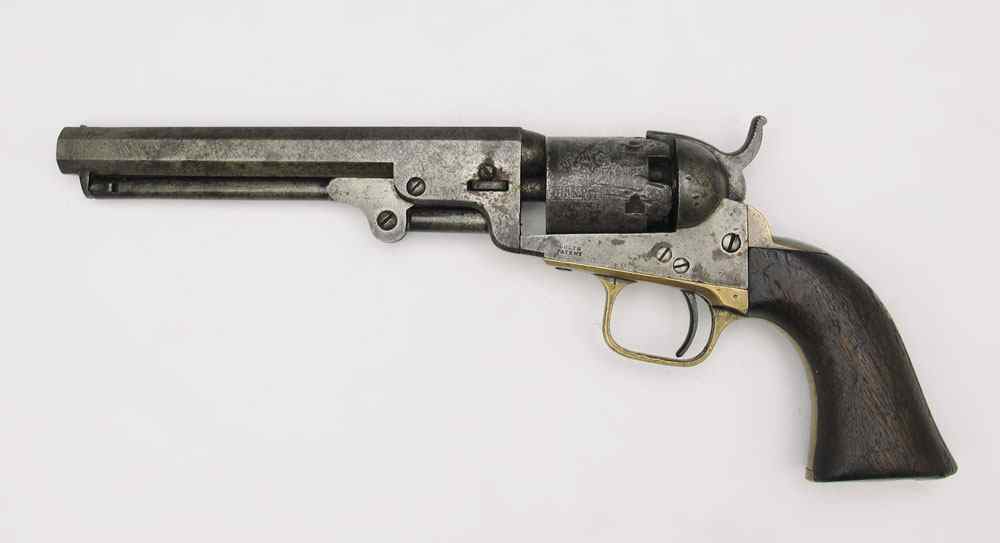 Appraisal: ID'D CIVIL WAR COLT MODEL POCKET PISTOL Id'd engraved on