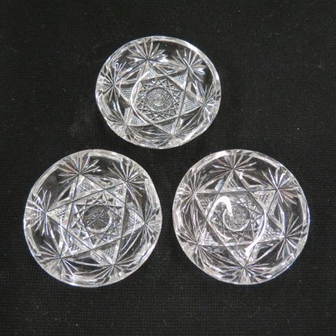 Appraisal: Set of Cut Glass Salt Cellars or Butter Pats brilliant