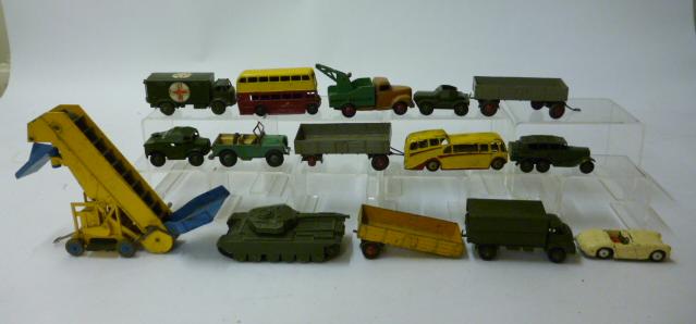 Appraisal: Thirteen commercial army and other Dinky models P