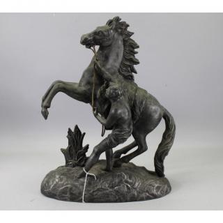 Appraisal: th C Horse Tamer After Chevaux de Marly th C