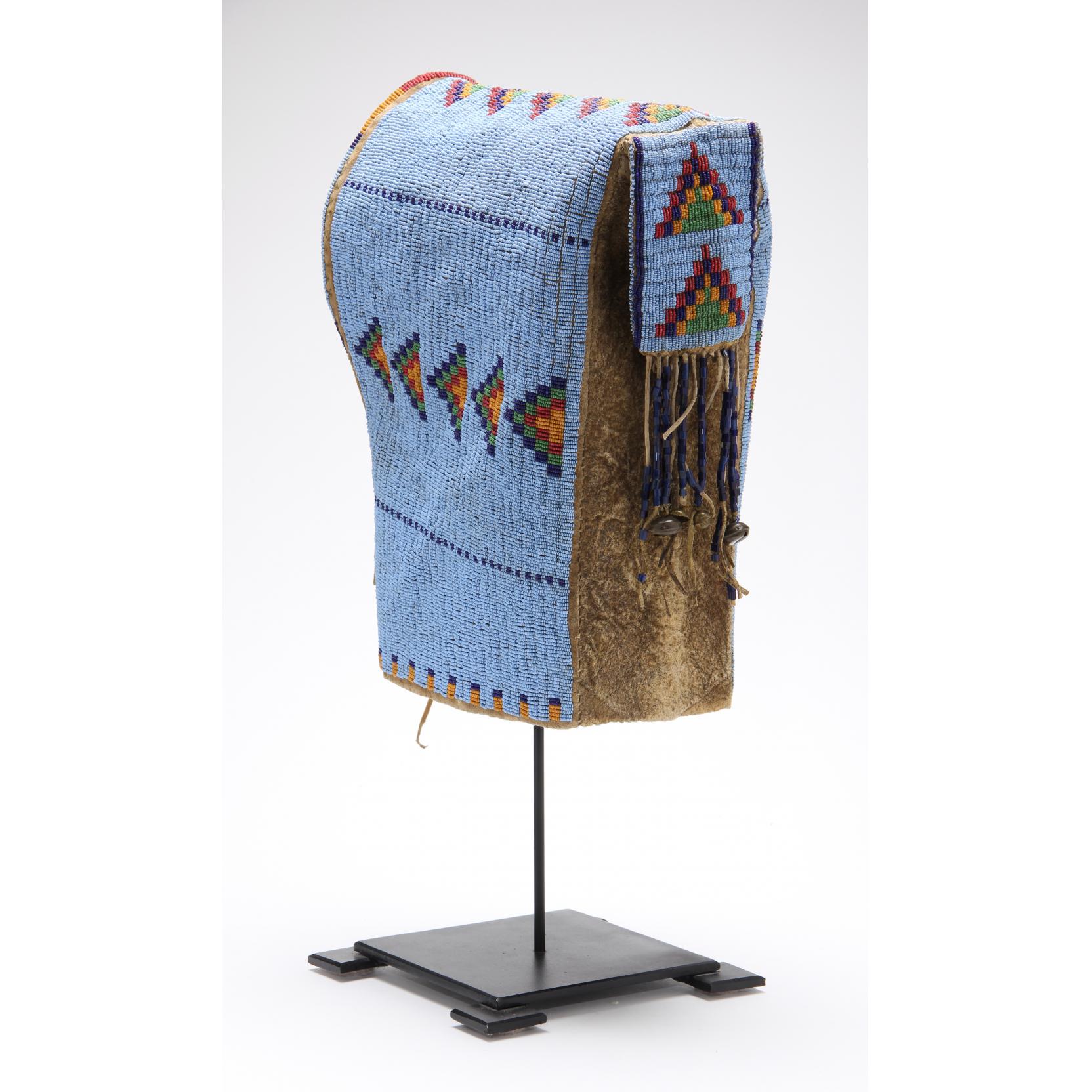 Appraisal: Sioux Beaded Hide Cradle Cover late- th early- th century