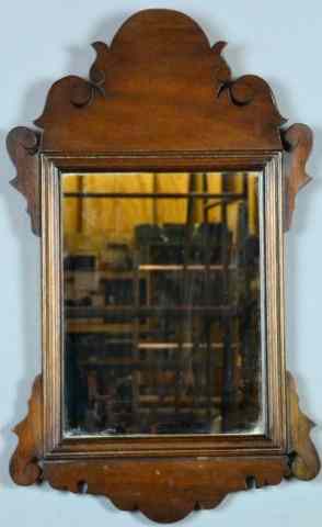 Appraisal: Queen Anne Style Mahogany MirrorMade by Hendel-Harris of Virginia scrollwork