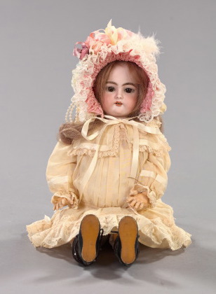 Appraisal: Antique Doll Attributed to Heinrich Handwerck marked Germany the bisque