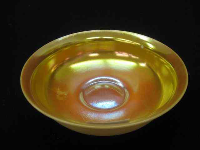 Appraisal: Steuben Aurene Art Glass Bowl orange iridescent intrerior calcite exterior