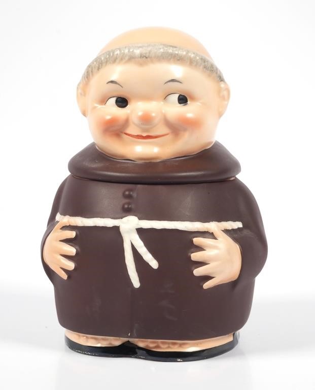 Appraisal: Goebel Friar Tuck humidor monk figurine RX approx tall No