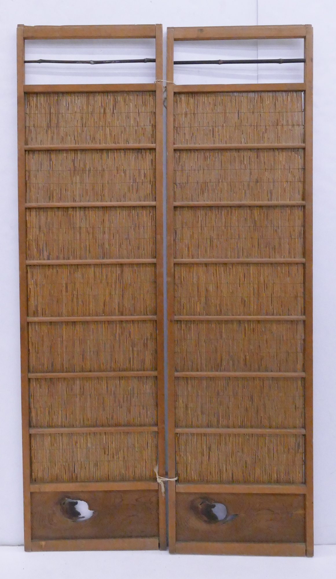 Appraisal: Pair Japanese Bamboo Door Panels- x '' each