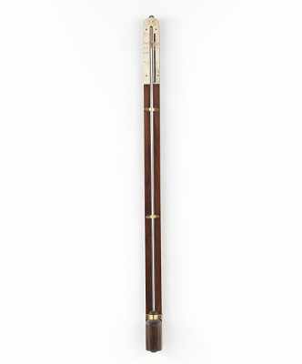 Appraisal: A George III Mahogany Stick Barometer by Alexander Adie Edinburgh