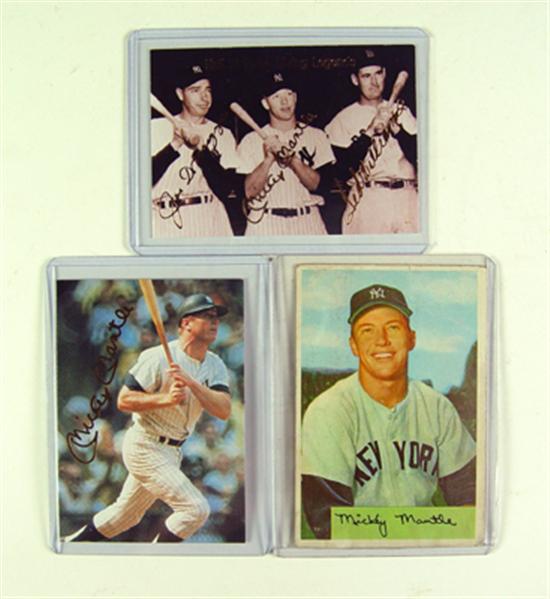 Appraisal: Bowman Baseball Cards Mickey Mantle F-G condition with minor soiling