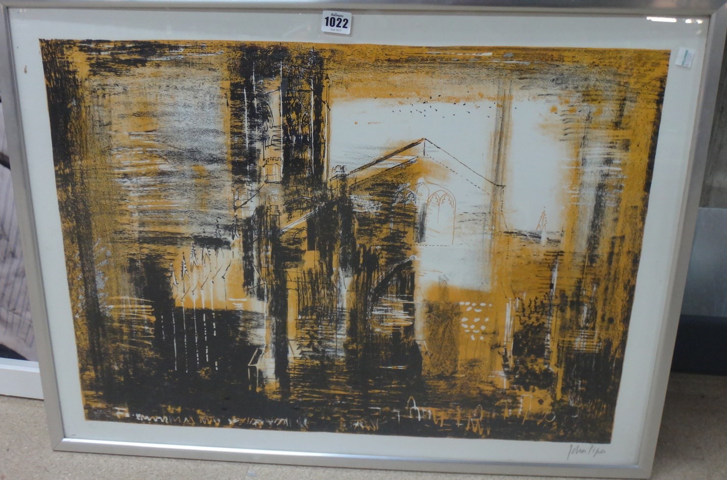 Appraisal: John Piper - Fotheringay Northhamptonshire Medieval stone colour lithograph signed