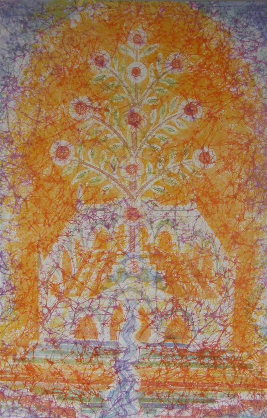 Appraisal: Thetis Blacker - British 'Tree and River of Life' batik