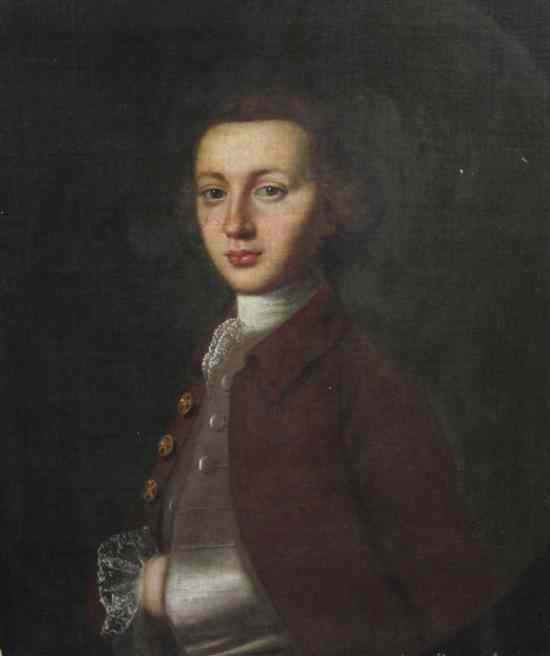 Appraisal: Thomas Worlidge - oil on canvas Portrait of George Husey