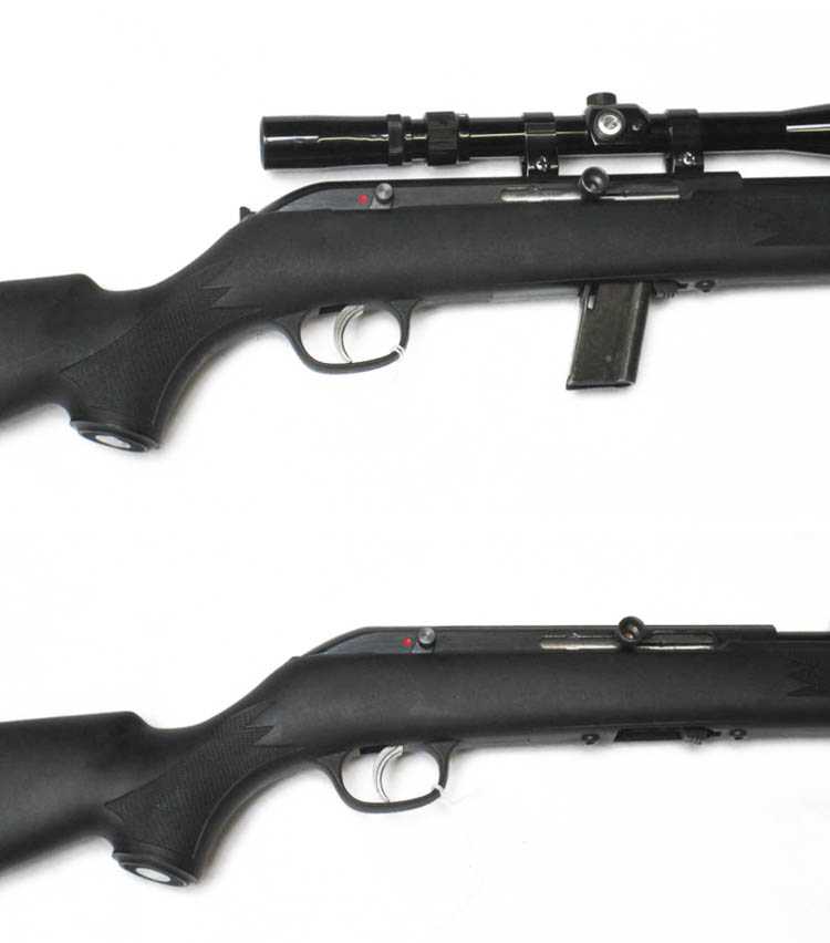 Appraisal: TWO STEVENS MODEL SEMI AUTOMATIC RIFLES lr caliber barrel black