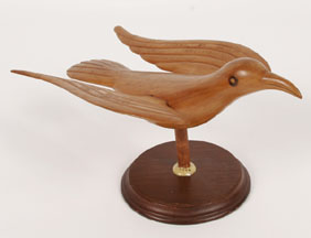 Appraisal: Folk Art carved Pitcairn Island seabird artist signed mounted in