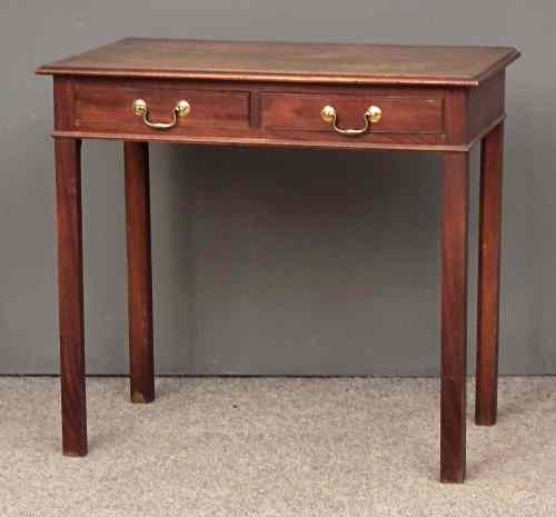 Appraisal: A George III mahogany rectangular side table with moulded edge