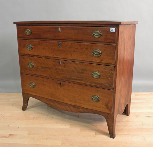 Appraisal: Pennsylvania Federal cherry chest of drawers early th c h