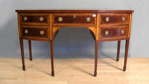 Appraisal: Baker Hepplewhite style mahogany sideboard h w