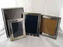 Appraisal: Four modern silver photo frames largest x cm