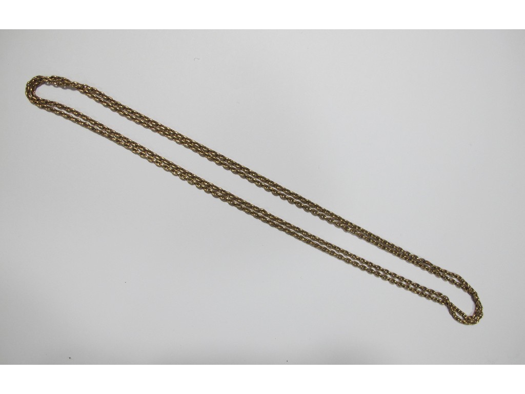 Appraisal: Victorian yellow metal guard chain